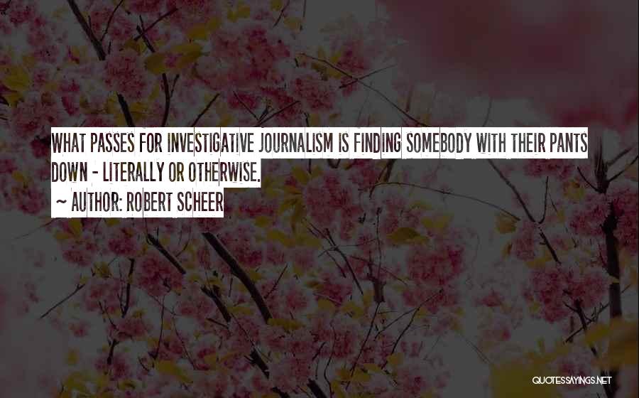 Investigative Journalism Quotes By Robert Scheer