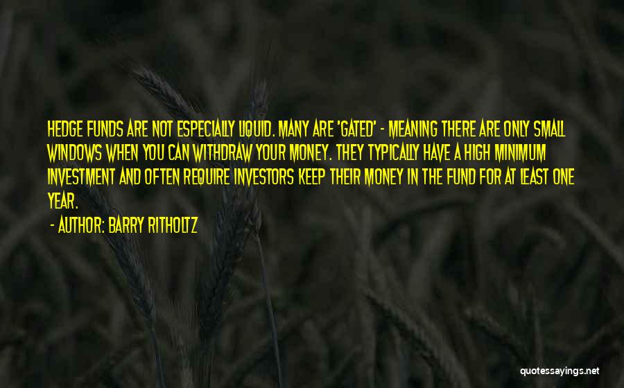 Investment Funds Quotes By Barry Ritholtz