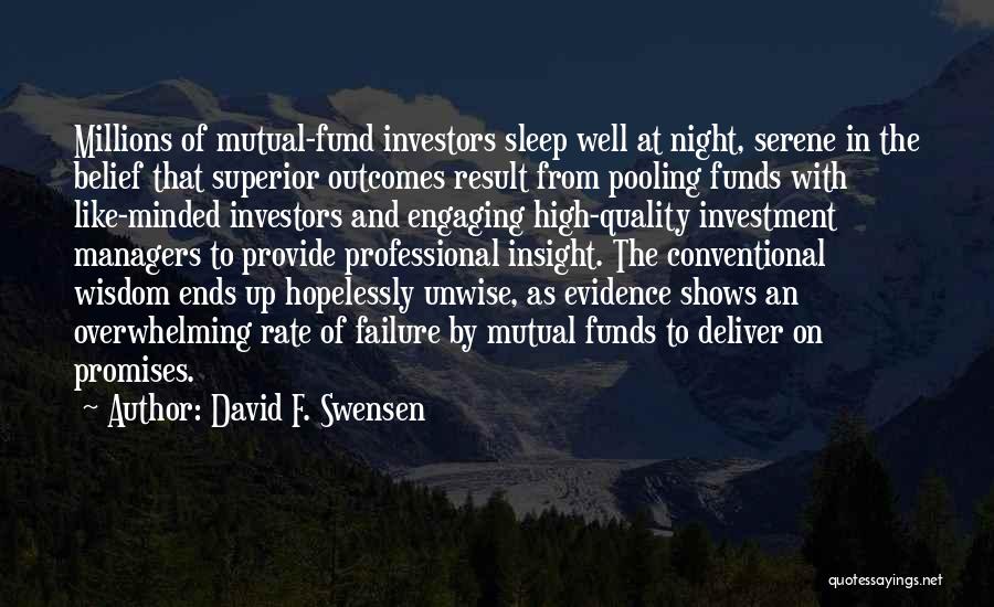 Investment Funds Quotes By David F. Swensen