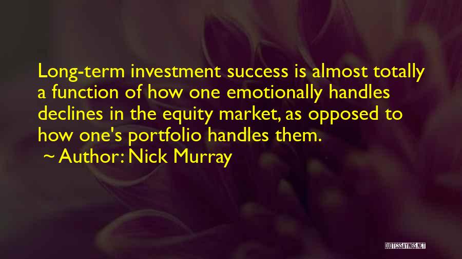 Investment Portfolio Quotes By Nick Murray