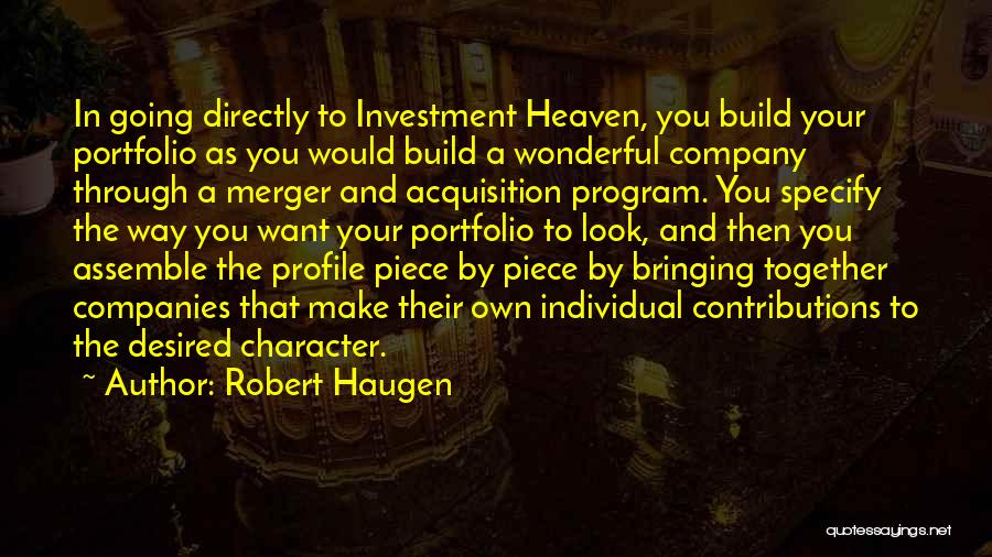 Investment Portfolio Quotes By Robert Haugen