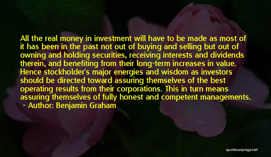 Investment Value Quotes By Benjamin Graham