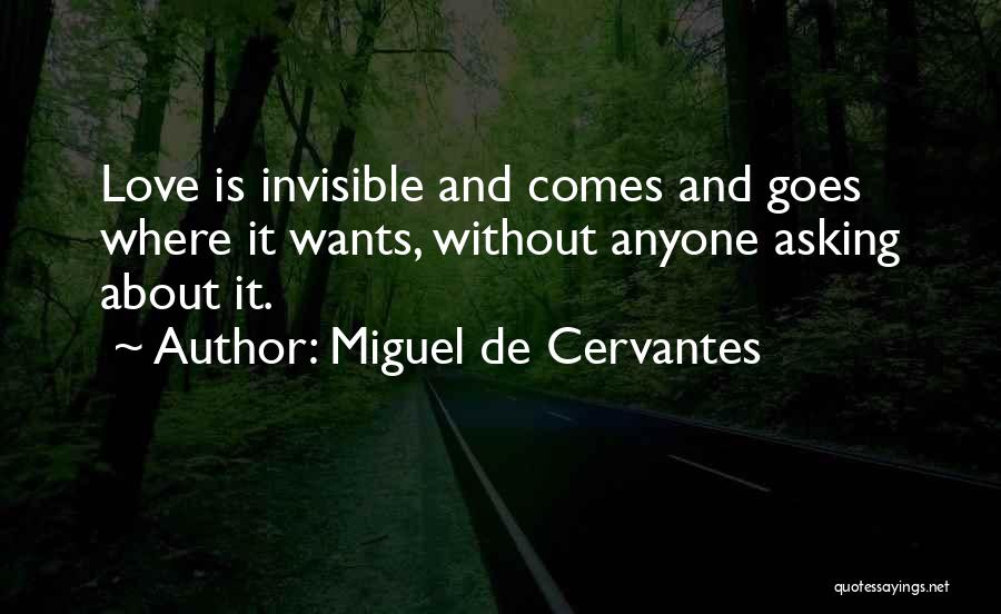 Invisible Love Quotes By Miguel De Cervantes