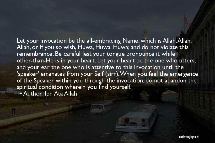 Invocation Quotes By Ibn Ata Allah
