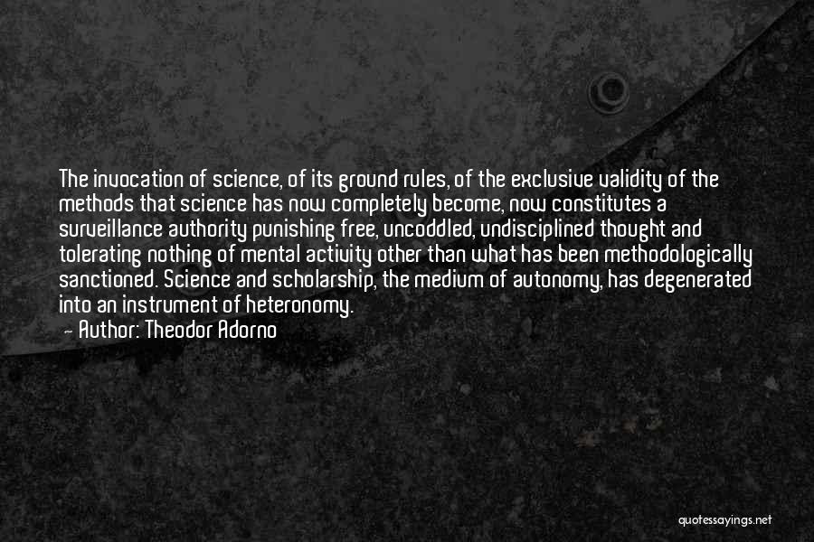 Invocation Quotes By Theodor Adorno