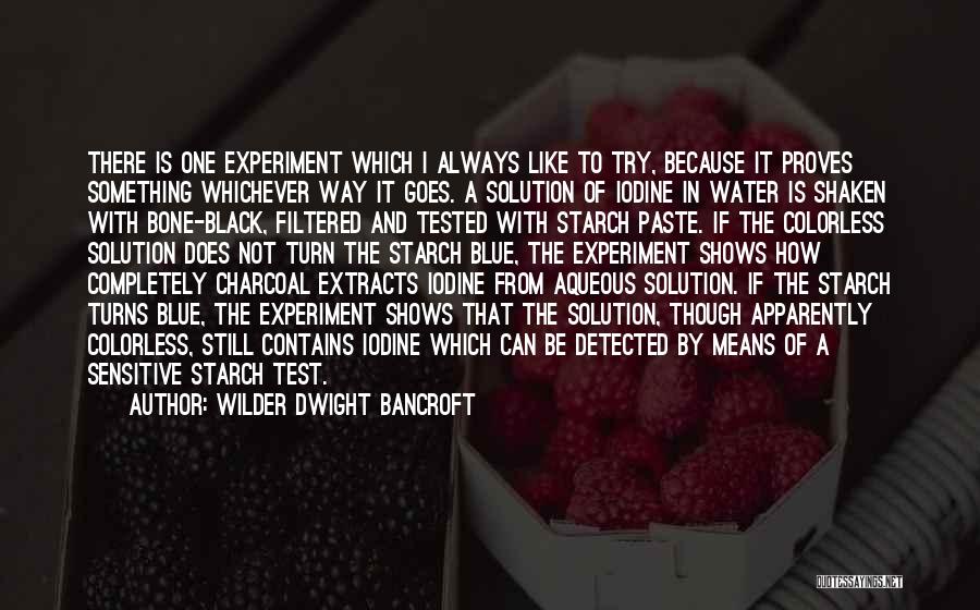 Iodine Quotes By Wilder Dwight Bancroft