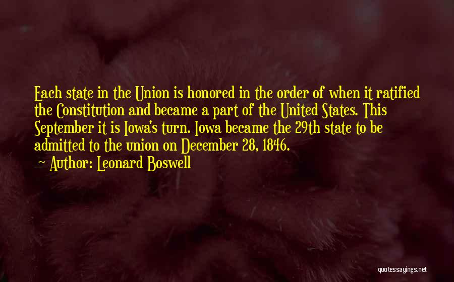 Iowa State Quotes By Leonard Boswell