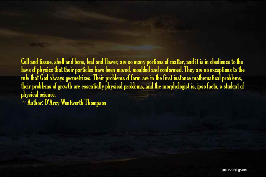 Ipso Facto Quotes By D'Arcy Wentworth Thompson