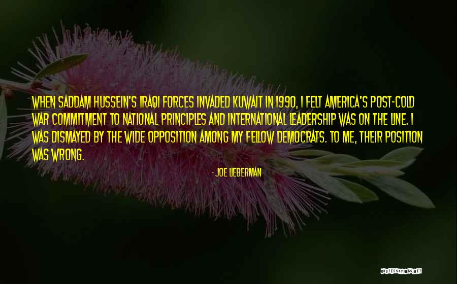 Iraqi War Quotes By Joe Lieberman