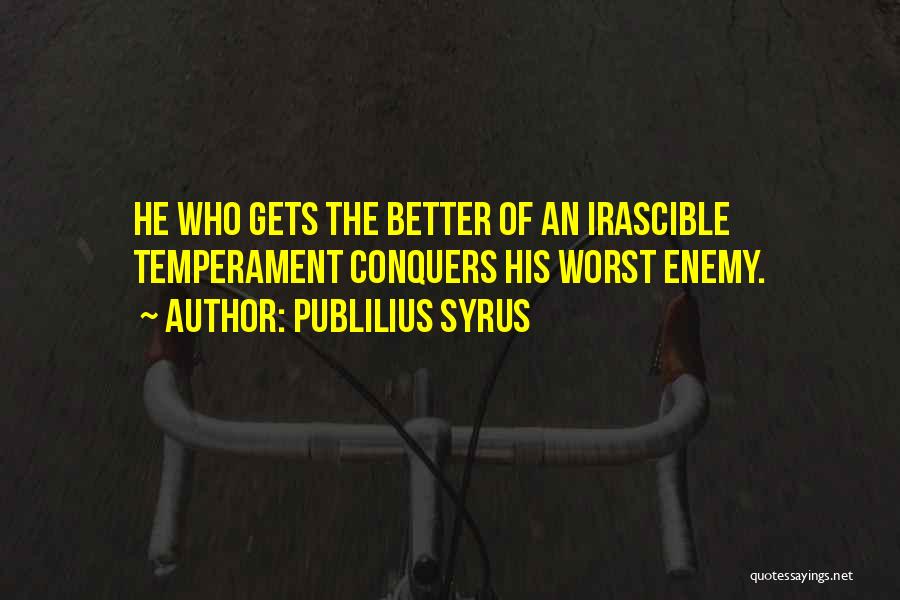 Irascible Quotes By Publilius Syrus