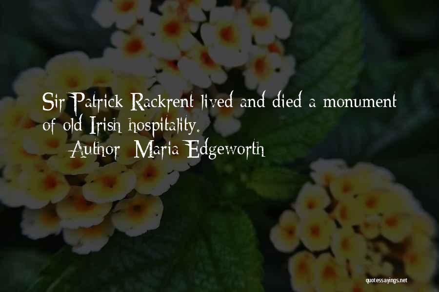 Irish Hospitality Quotes By Maria Edgeworth