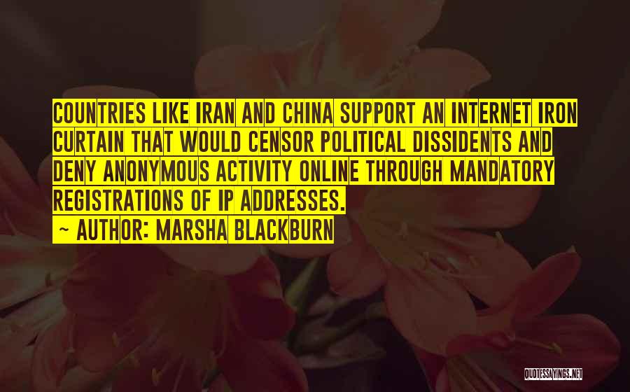 Iron Curtain Quotes By Marsha Blackburn