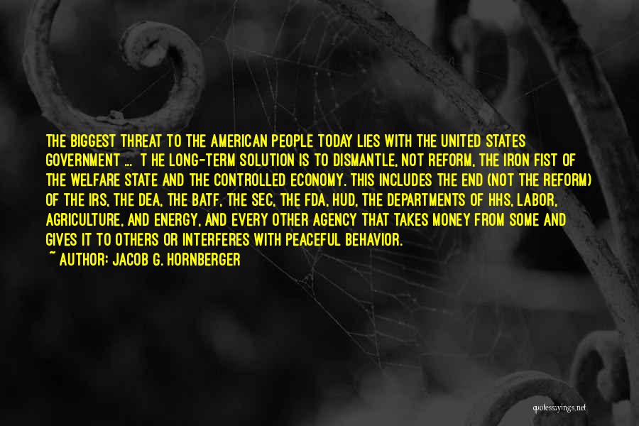 Iron Fist Quotes By Jacob G. Hornberger