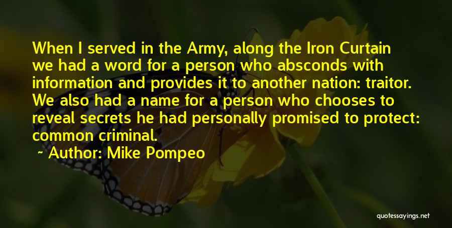 Iron Traitor Quotes By Mike Pompeo