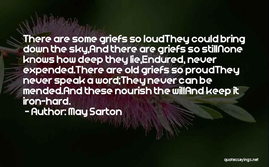 Iron Will Quotes By May Sarton