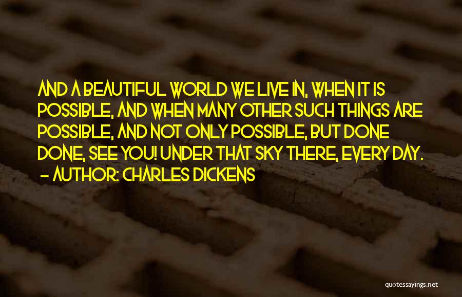 Ironic Things Quotes By Charles Dickens