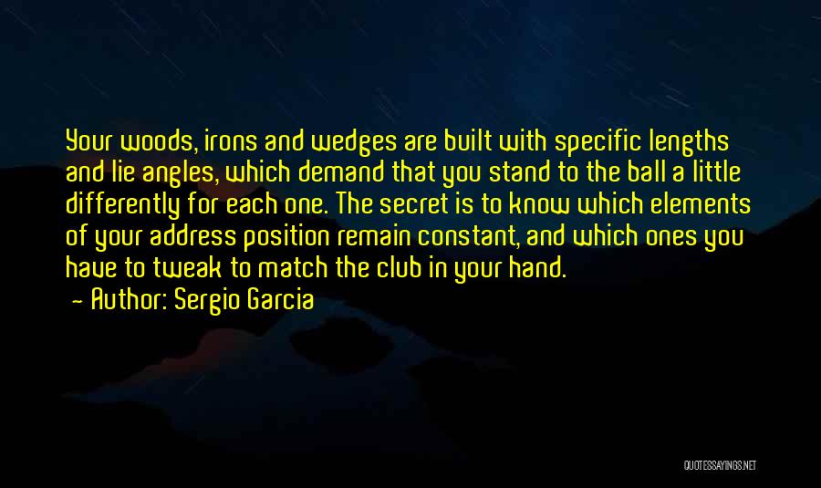 Irons Quotes By Sergio Garcia