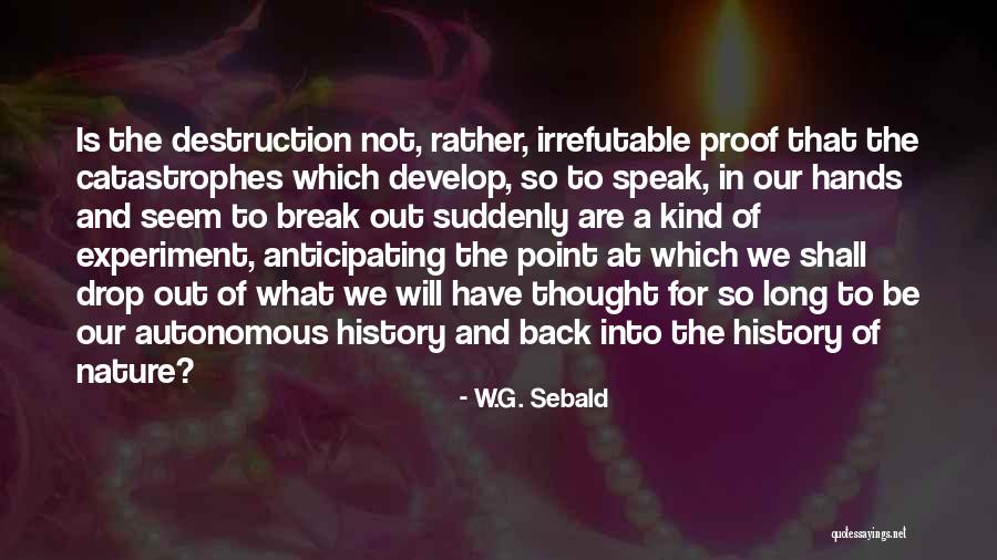 Irrefutable Proof Quotes By W.G. Sebald Irrefutable Proof Quotes By W.G. Sebald