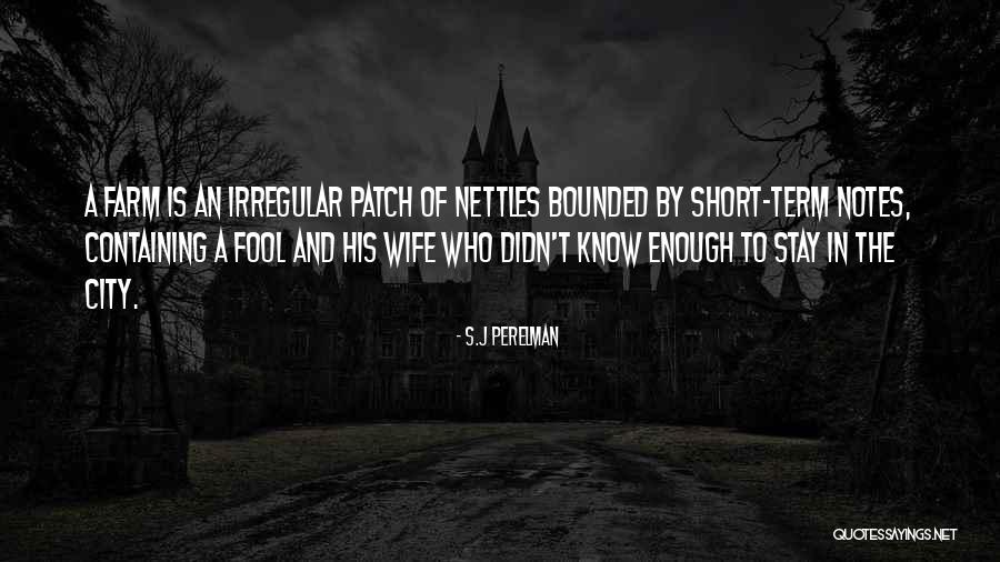 Irregular Quotes By S.J Perelman