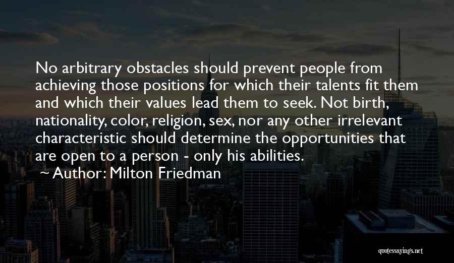 Irrelevant Quotes By Milton Friedman