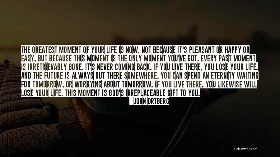 Irreplaceable Moments Quotes By John Ortberg