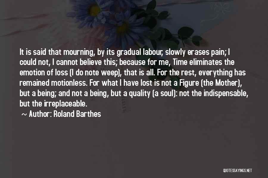 Irreplaceable Mother Quotes By Roland Barthes
