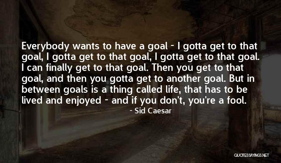 Is Goals In Life Quotes By Sid Caesar Is Goals In Life Quotes By Sid Caesar