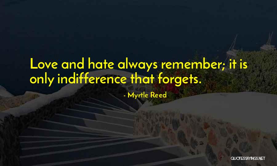 Is It Hate Or Indifference Quotes By Myrtle Reed Is It Hate Or Indifference Quotes By Myrtle Reed