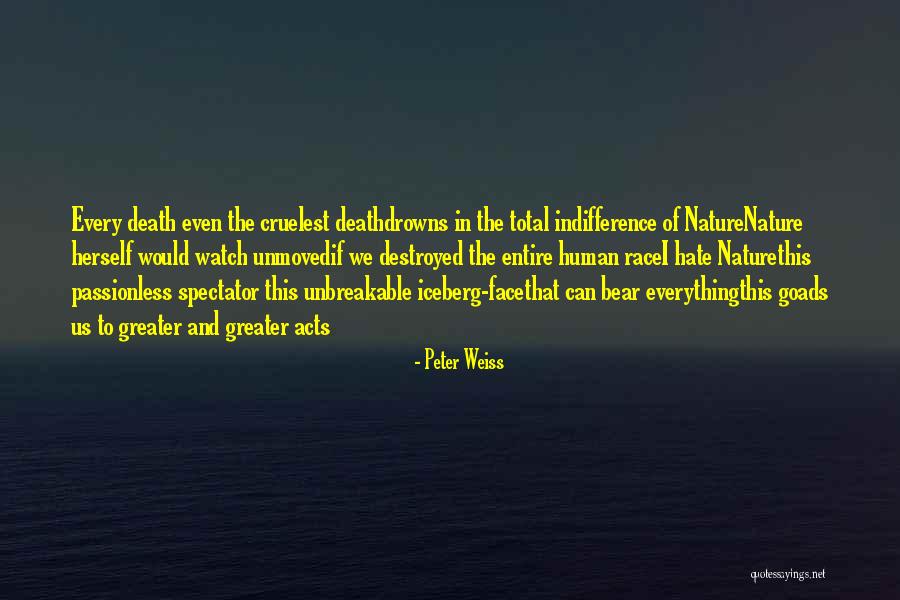 Is It Hate Or Indifference Quotes By Peter Weiss Is It Hate Or Indifference Quotes By Peter Weiss