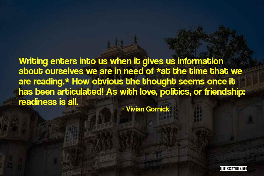 Is It Love Or Friendship Quotes By Vivian Gornick Is It Love Or Friendship Quotes By Vivian Gornick