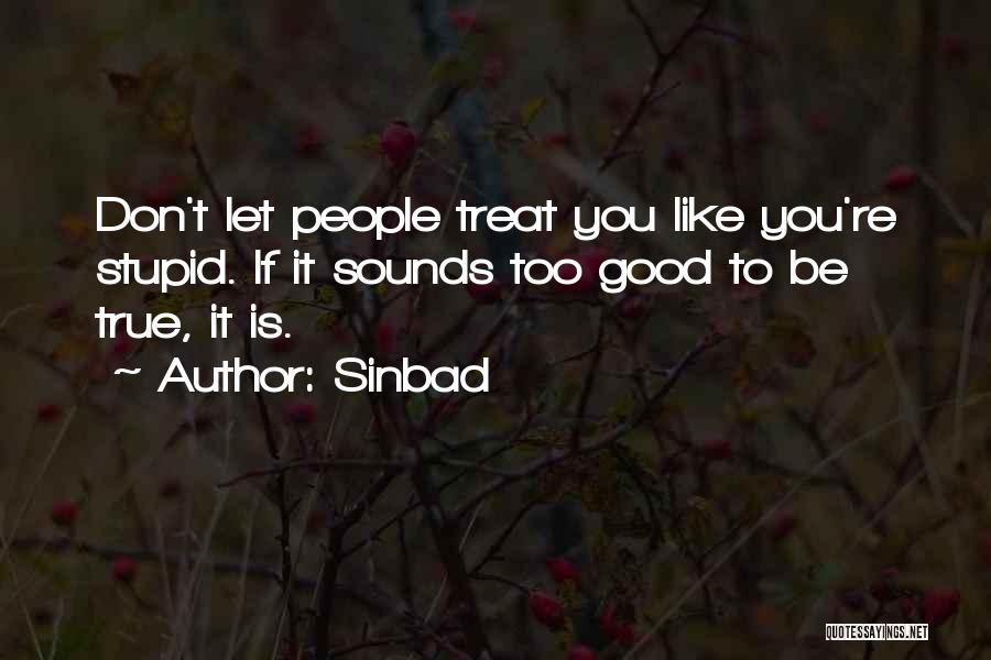 Is It Too Good To Be True Quotes By Sinbad