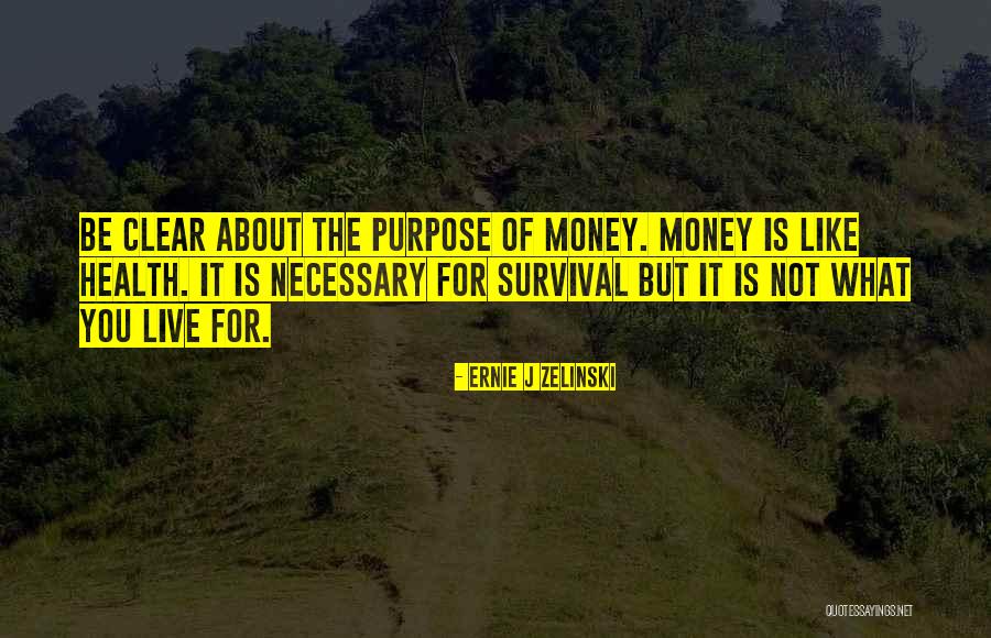 Is Not About The Money Quotes By Ernie J Zelinski