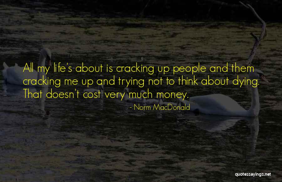 Is Not All About Money Quotes By Norm MacDonald Is Not All About Money Quotes By Norm MacDonald