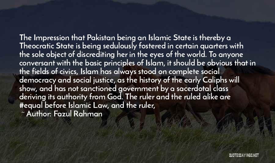 Islamic God Quotes By Fazul Rahman