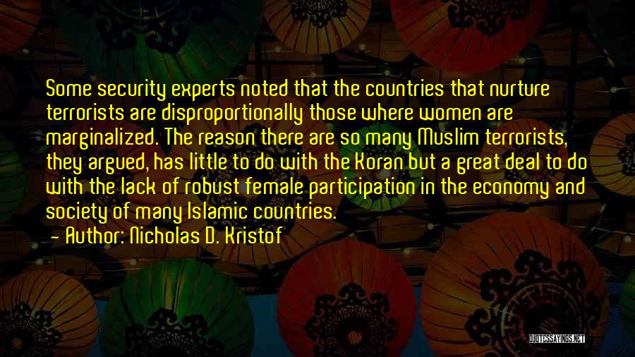 Islamic Muslim Quotes By Nicholas D. Kristof