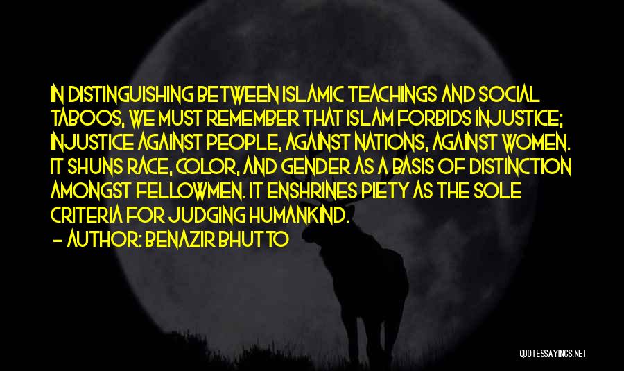 Islamic Teachings Quotes By Benazir Bhutto