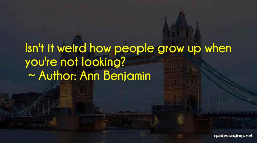 Isn It Weird Quotes By Ann Benjamin