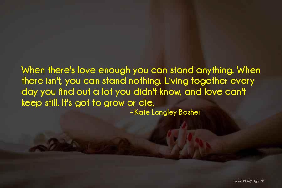 Isn't Enough Quotes By Kate Langley Bosher