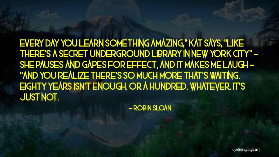 Isn't It Amazing Quotes By Robin Sloan