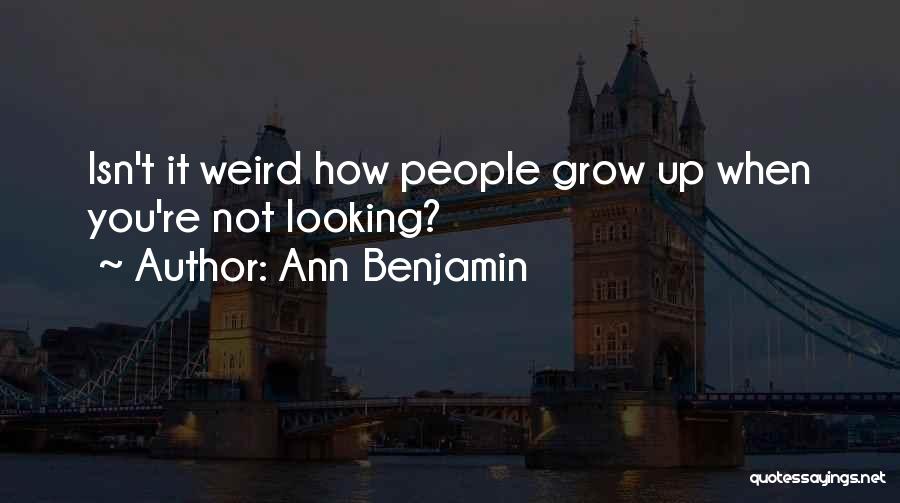 Isn't It Weird Quotes By Ann Benjamin