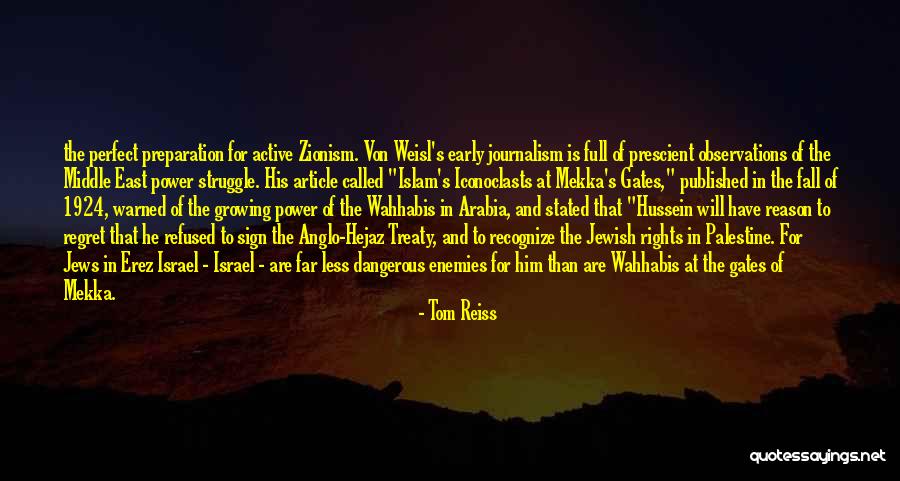 Israel And Palestine Quotes By Tom Reiss