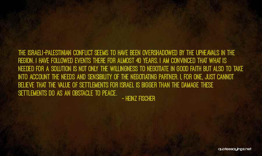 Israel Palestinian Conflict Quotes By Heinz Fischer Israel Palestinian Conflict Quotes By Heinz Fischer
