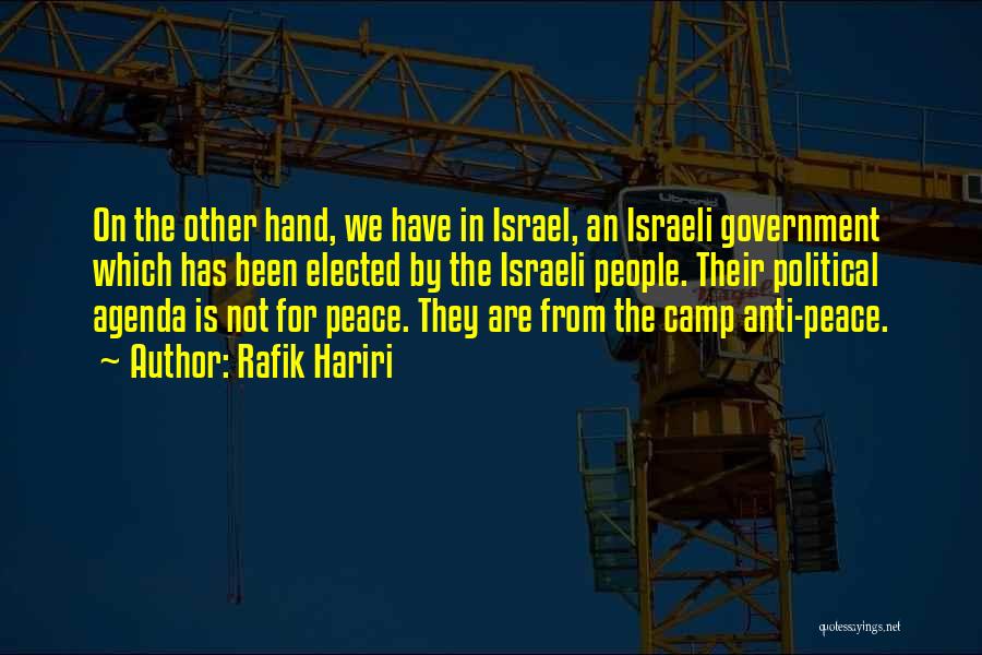 Israeli Quotes By Rafik Hariri