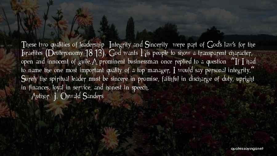 Israelites Quotes By J. Oswald Sanders