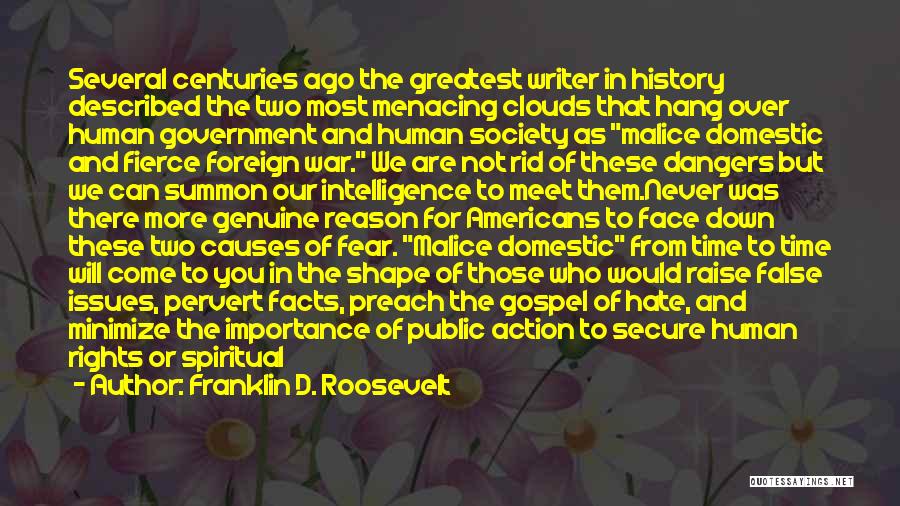 Issues In Society Quotes By Franklin D. Roosevelt