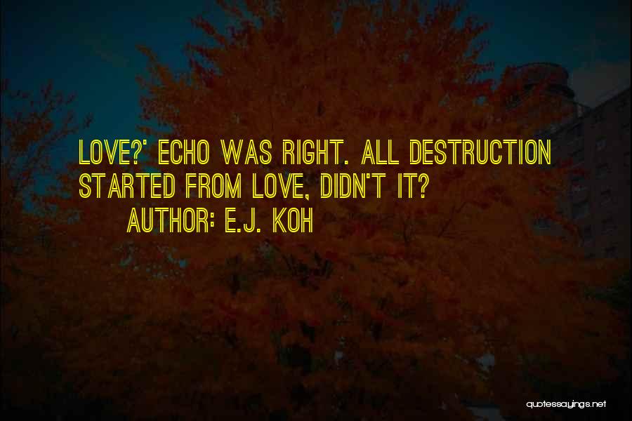 It All Started Love Quotes By E.J. Koh