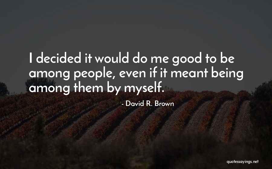 It Being Meant To Be Quotes By David R. Brown