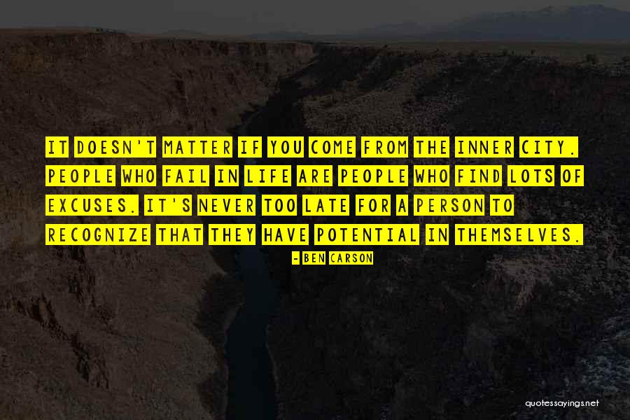 It Doesn't Matter If You Fail Quotes By Ben Carson It Doesn't Matter If You Fail Quotes By Ben Carson