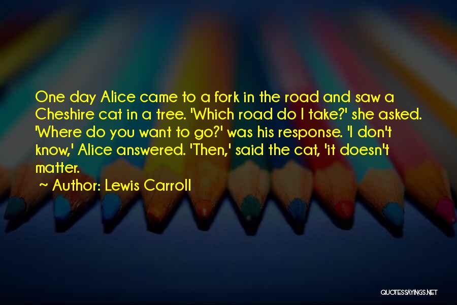 It Doesn't Matter Where You Came From Quotes By Lewis Carroll