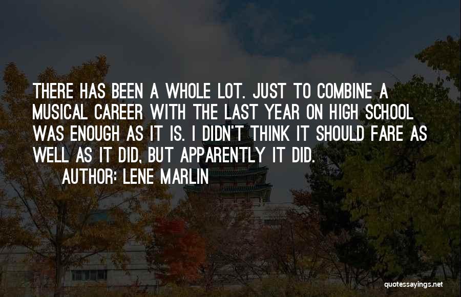 It Has Been A Year Quotes By Lene Marlin